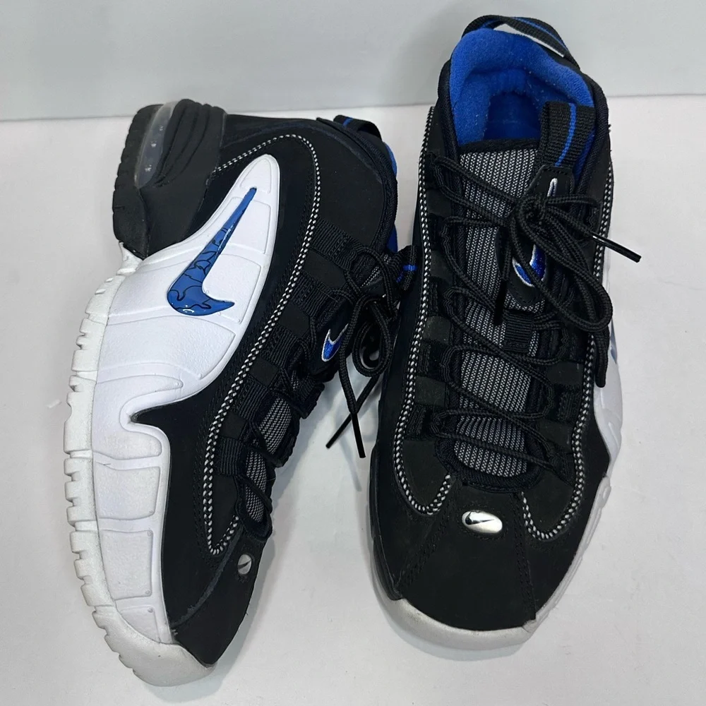 Used Nike Penny Hardaway Black and White Shoes